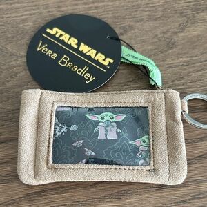 Vera Bradley Star Wars Beige and Green Keychain Wallet
